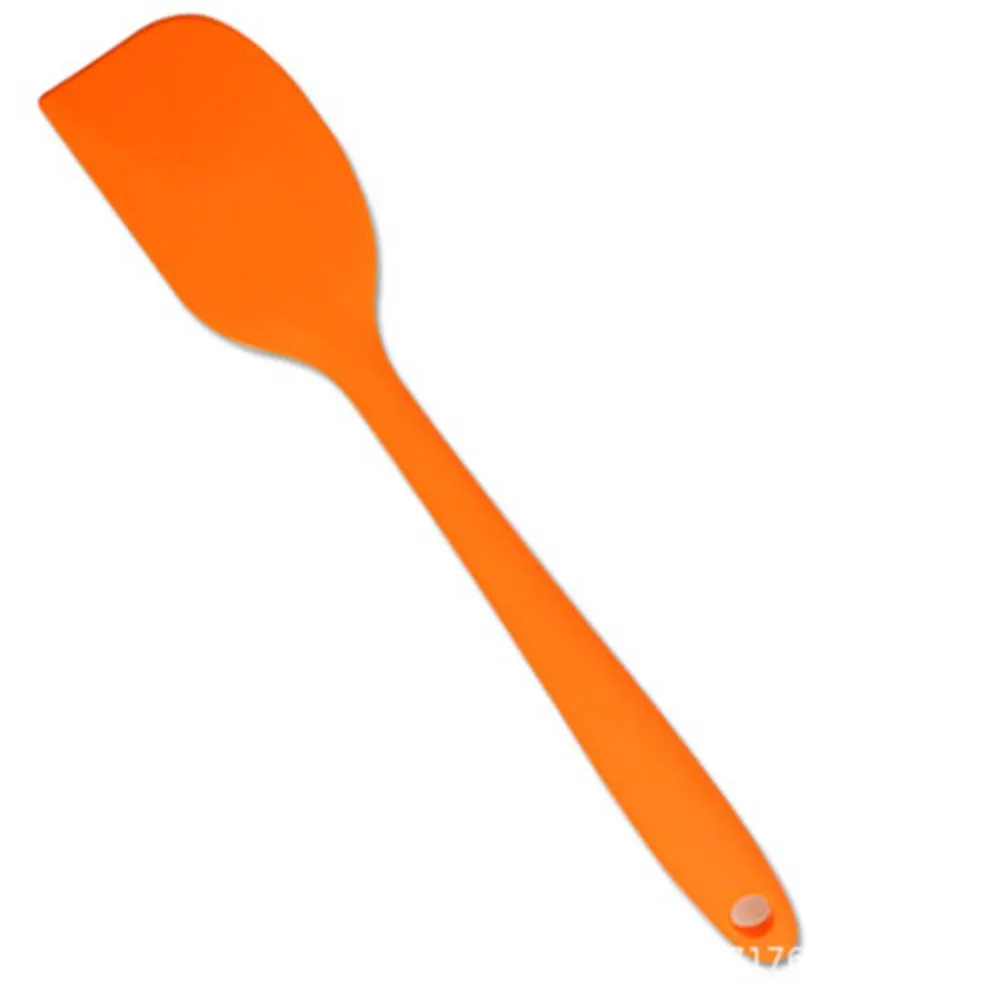 1 шт. силиконовый скребок инструмент для выпечки торта пищевой антипригарный масляный кулинарный силикон шпатель резиновая Лопата приспособления для выпечки - Цвет: orange