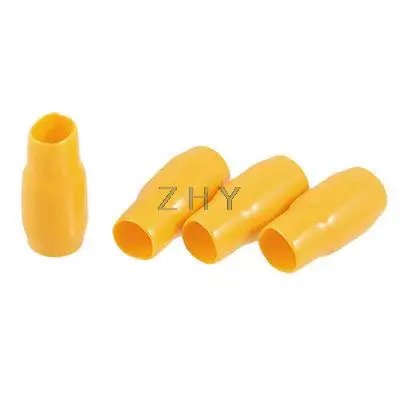 

50 Pcs Flexible PVC Insulator Waterproof Alligator Clip Covers Yellow