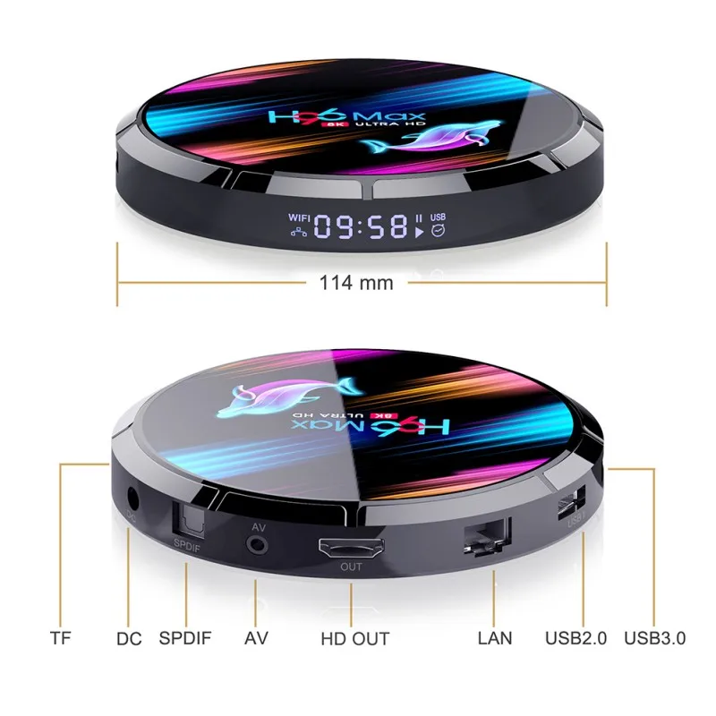  H96 MAX X3 Android 90 Smart TV Box 128G / 64G / 32GB Amlogic S905X3 24G/5G Wifi BT4.0 1000M 8K Medi