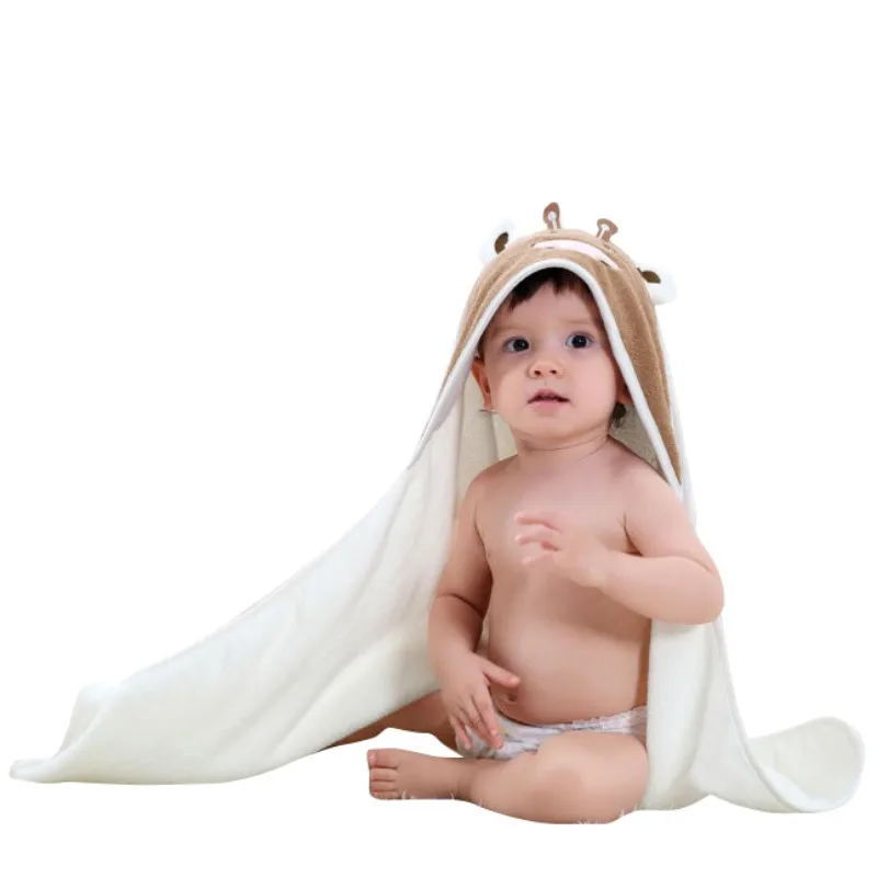 Накидка для новорожденных мальчиков и девочек; полотенце для новорожденных; хлопковое банное полотенце для младенцев; мягкое удобное милое полотенце с капюшоном и рисунком - Цвет: C