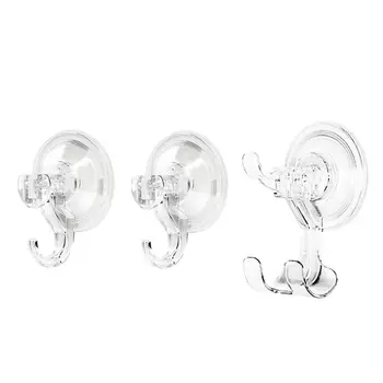 

3PCS Strong Absorption Suction Cup Hooks Wall-mounted Shower Holder Towel Hanger G6DB