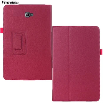 

Stand Leather Protective Shell For Samsung Galaxy Tab A A6 10.1 2016 SM-T580 T580N T585 Cover Business Casual Women Tablet Case