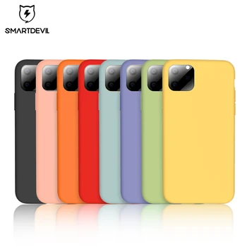 

SmartDevil Solid Color Silicone Phone Case for Iphone 11 Pro Max 7 8 Plus XR X XS Max Couples Cute Candy Color Soft Simple Cases