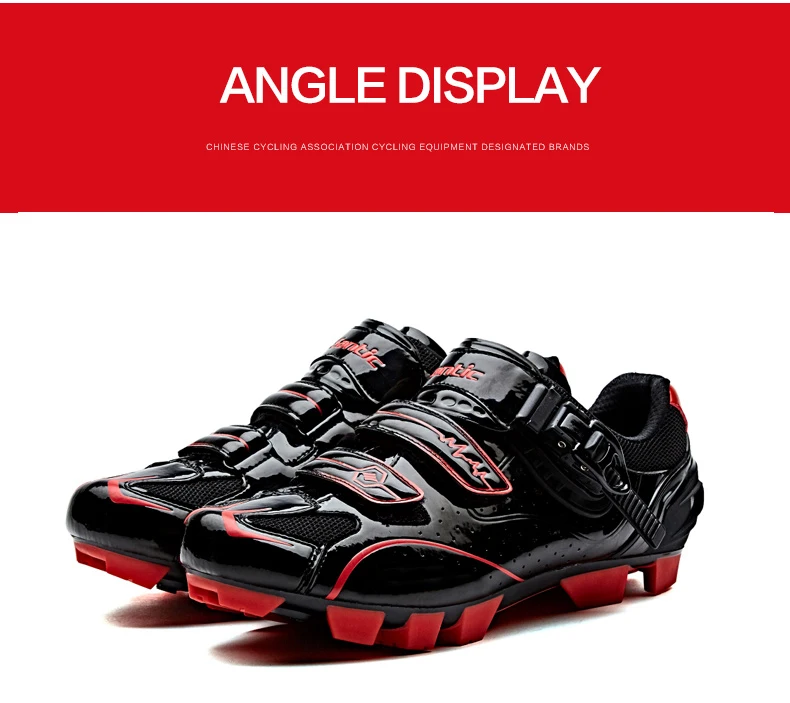Santic MTB Cycling Shoes Men Pro Racing Mountain Bike Shoes PU & Nylon Breathable Auto-lock Bicycle Shoes Zapatillas Ciclismo