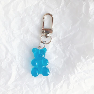8 key chain HUANZHI милый Gummy Bear красочный сладкий очаровательный браслет крутая Длинная цепочка сплав металлическая линия ожерелье для женщин ювелирные изделия Вечерние - Окраска металла: 8 key chain