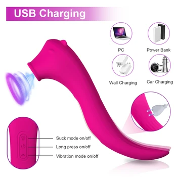 2 Motors Clit Sucker Vibrator Nipples Clitoris  Powerful Stimulator G-Spot Massager Dildo Female Sex Toys Goods For Women Adults 3