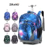 KIds 18 inch School Rolling backpack bag Children School Trolley backpack with wheels Wheeled Backpack Roller Bag with Wheels 1