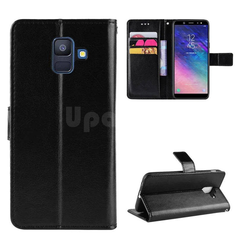 UPaitou, роскошный кожаный чехол для samsung Galaxy J4 J6 Plus, чехол с откидной крышкой, кошелек, чехол s, J5 Pro, J530FM, две sim-карты, чехол для телефона