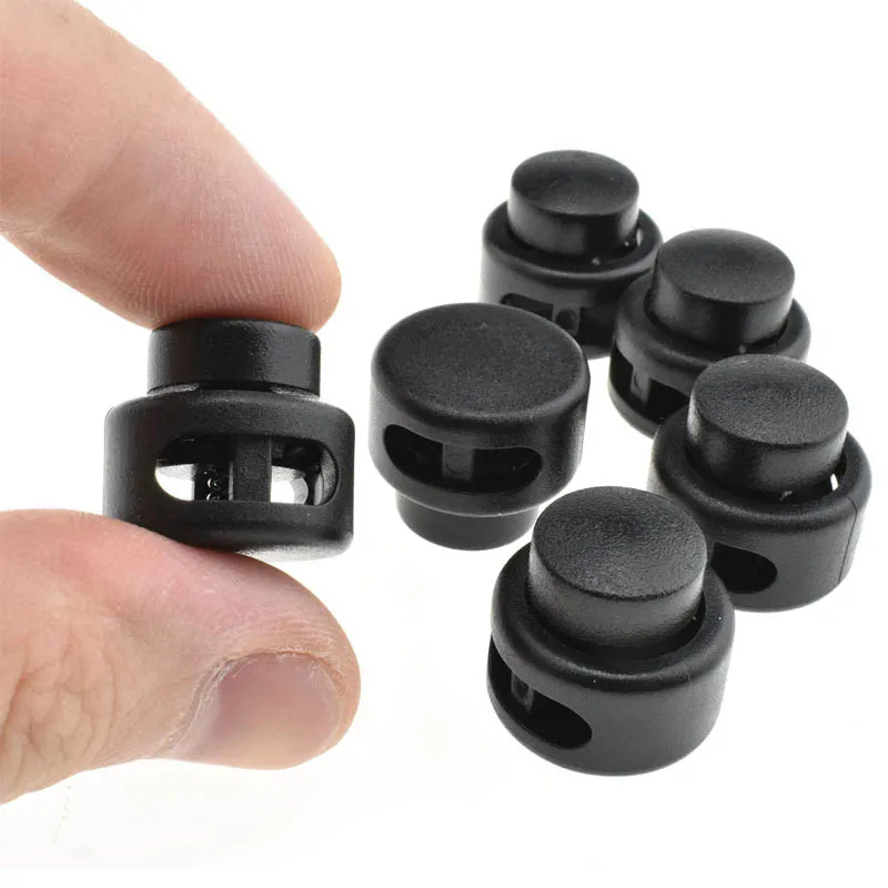 Plastic Spring Cord Locks End Toggle Stopper Hat Elastic Rope Lock Clips DIY Shoelace Clamp for Camping Hiking Backpacks 20Pcs elastic rope locks