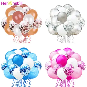 

21pcs 12inch Latex Confetti Balloons Happy Birthday Home Decorations Kids Adult Its A Boy Girl Wedding Party Supplies Babyshower