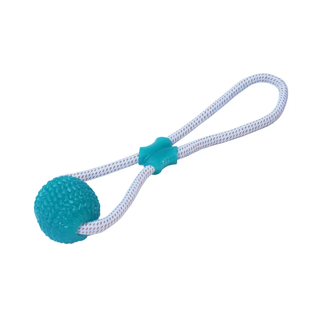 Green ball Многофункциональный молярный укус для домашних животных резиновая игрушка для собак Жевательные Шарики для чистки зубов безопасная эластичность TPR мягкая присоска для щенков игрушки для укуса - Цвет: Green ball