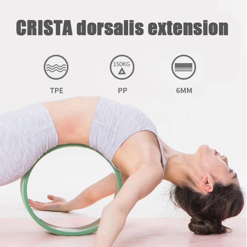 YOGA WHEEL Exercise Fitness Pilates Ring Stretch Roller Stretching Back Workout 
