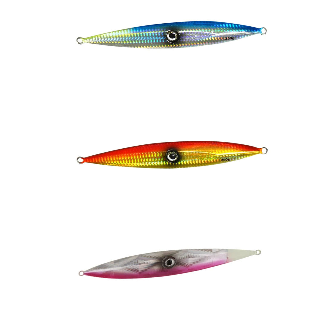 250g 19.5cm Metal Fishing Lure Vertical Jigging Bait Hard Heavy Weight Bait Crankbait for Casting