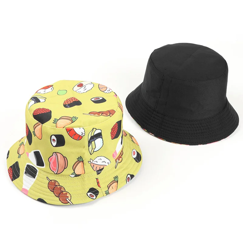 LDSLYJR Cotton Ice Cream Cake Print Bucket Hat Fisherman Hat Outdoor Travel Hat Sun Cap Hats for Men and Women 296 4