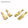 Connecteur de fil en laiton, 50 pièces, 6.3mm femelle ou mâle, borne à sertir, DJ623-E6.3A DJ623-E6.3B DJ623-E6.3C H62 ► Photo 2/6