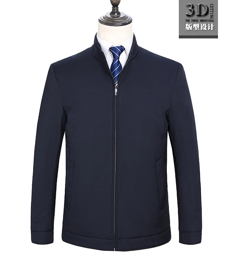 Autumn& Winter Stand Collar Cotton-padded Clothes Men's Middle-aged Fashion New Style Business Men Cotton Jacket Men'S Wear Thi