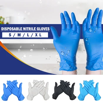 

100 PCS 3 Color Disposable Gloves Universal For Left and Right Hand Latex Dishwashing/Kitchen/ /Work/Rubber/Garden Gloves