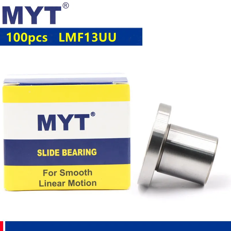 

100pcs MYT high precision LMF13UU Flange type linear bearing For 13mm CNC Router 3D printer parts