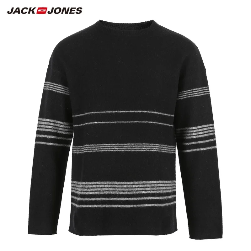 Black JackJones мужской шерстяной свитер пуловер Топ Мужская одежда 218425507 - Цвет: Black