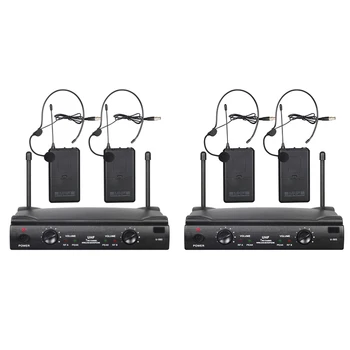 

o UHF Wireless Microphone System Professional 2 Channel Microphone System 2 Mics 1 Wireless Receiver