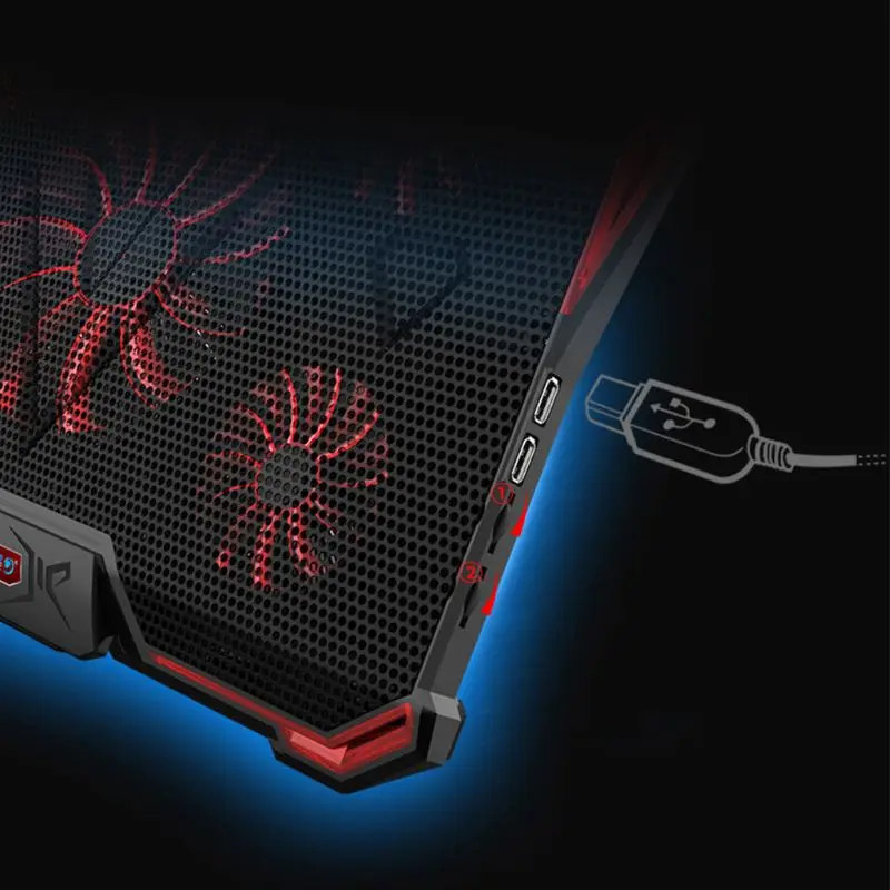 11-17 в игровой ноутбук USB Вентилятор Кулер с 5 вентилятором двойной USB регулируемое охлаждение Pa горячая распродажа