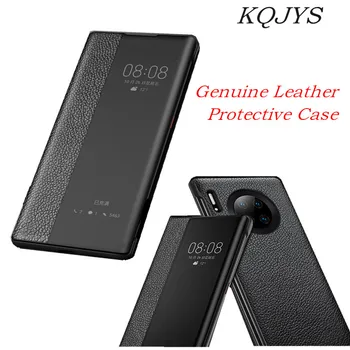 

KQJYS Smart Wake Up Flip Holster Case for Huawei Mate 10 20 Pro Half-Window Leather Case Shockproof Back Cover for Mate 30 Pro