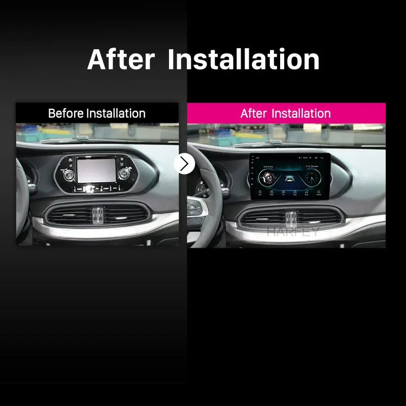 Top Harfey Car GPS AutoRadio 9" Navi Android 8.1 HD for Fiat EGEA 2015-2018 Head Unit support Carplay OBD2 SWC with AUX Bluetooth 5