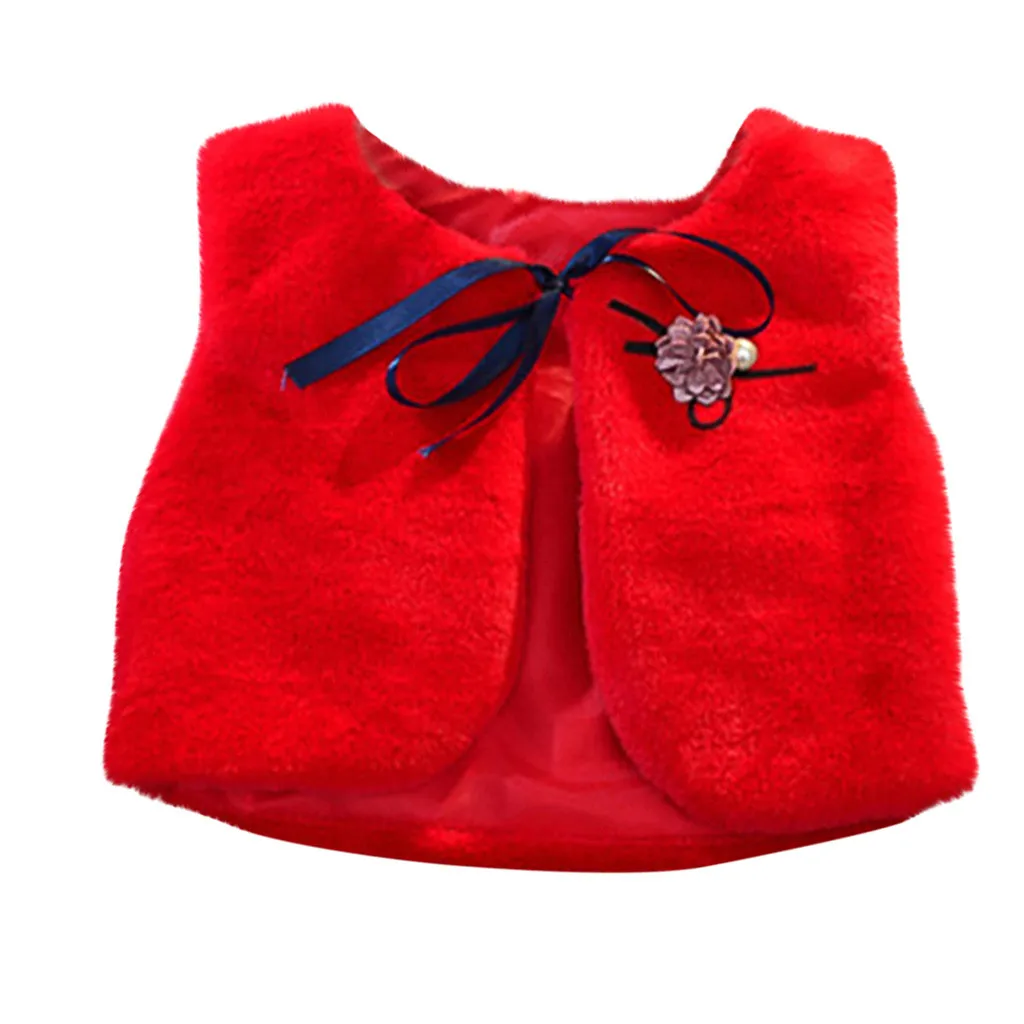 Fashion Children Vest autumn winter Shawl Sweater Vest Brooch decoration Keep Warm Children kids vest kamizelka dziecko#guahao