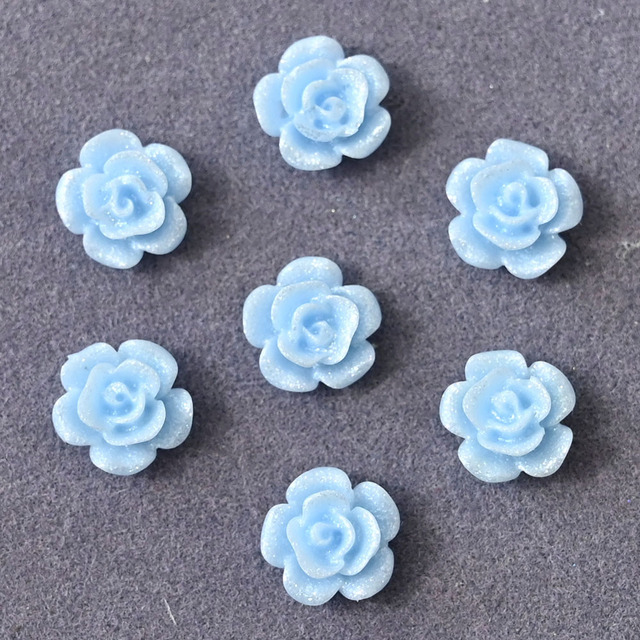 Fairy Maiden Style Rose Nail Decorations Flatback Pearl Luster Blossom Skin Pink Floret Resin Ornament Nail Arts Rose