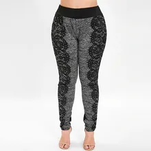 5xl размера плюс, эластичные леггинсы с высокой талией, женские кружевные леггинсы с эластичной талией, штаны-карандаш, пуш-ап, леггинсы для тренировок, фитнеса,#15
