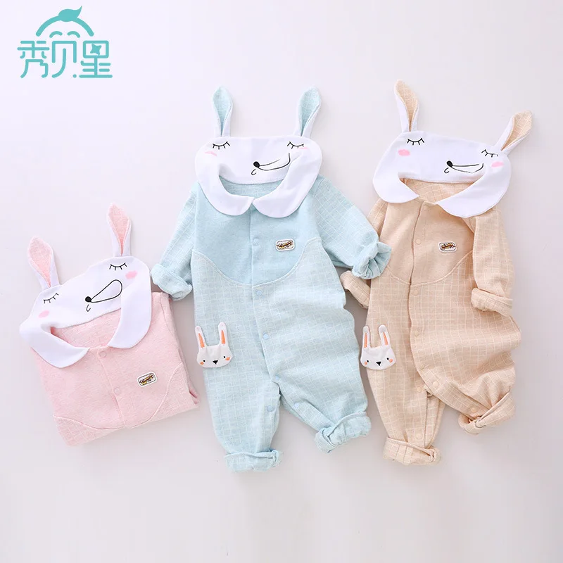 

2019 New Style Spring Baby Clothes Onesie Retro Cotton Newborns Crawling Clothes Romper Baby Rompers Summer