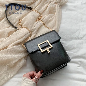 

Mini Solid Color PU Leather Crossbody Bags For Women 2020 Lock Shoulder Messenger Bag Travel Female Small Handbags and Purse