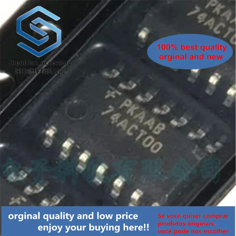 10pcs only orginal new 74ACT00SCX silk screen 74ACT00 74 series logic chip SOP-14 | Компьютеры и офис