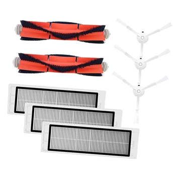 

2 Main Brush + 3 Pcs HEPA Filter + 3 Pcs Side Brushes Robot Vacuum Cleaner Tool Set