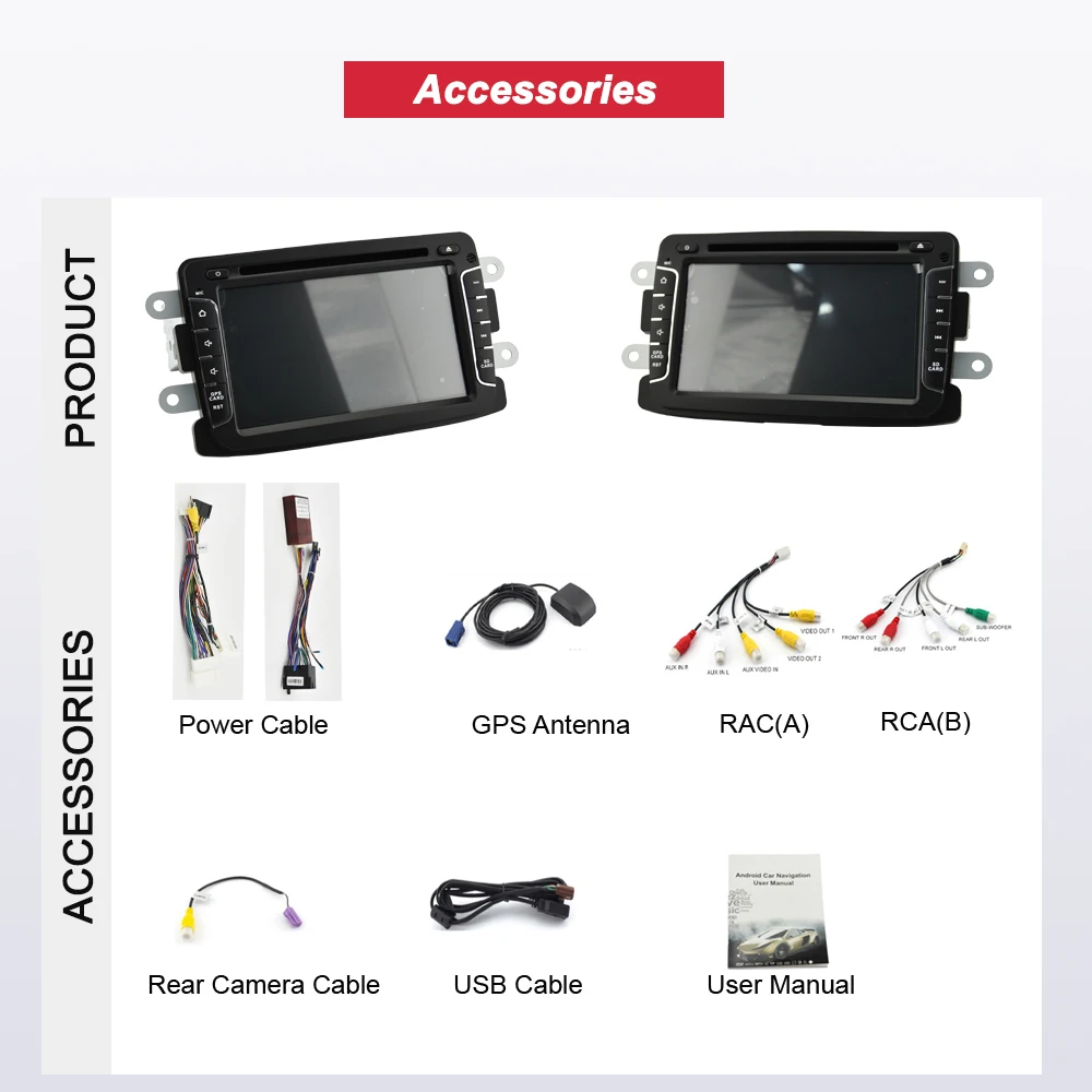 Flash Deal Bonroad 7" Android 9.  GPS Navigation Radio Car DVD Player For Renault Dacia  Duster Logan Sandero Stereo Car Multimedia Player 5