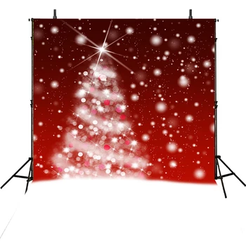 

red christmas photo backdrop snowflake photography background winter snowflake photo booth props Merry Xmas backdrops kids