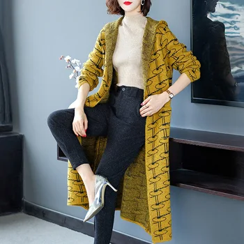 

New Arrival Fashion Women's Hooded Thick Knitted Sweater Cardigan Coat Long Sleeve Winter Warm Hooded Cloak 1031-135