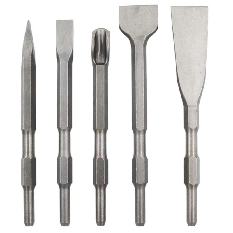 

HHO-Pointed Widen Flat U-Shaped Hexagonal Chisel Concrete Electric Hammer Drill Bits Set