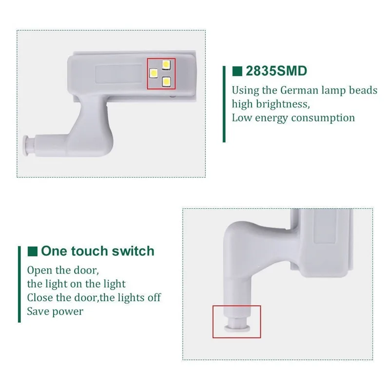 LED Under Cabinet Light Universal Wardrobe Smart Touch Light Sensor Led Armario Inner Hinge Lamp for Cupboard Closet Kitchen 3 LED Under Cabinet Light Universal Wardrobe Smart Touch Light Sensor Led Armario Inner Hinge Lamp for Cupboard Closet Kitchen 3