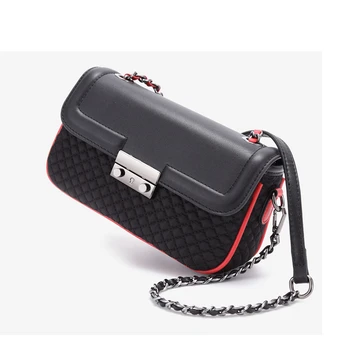 

Luxury women shoulder bag 2020 Korean female messenger Quality PU leather ladies Chain Crossbody bag handbag Chain Underarm Bag