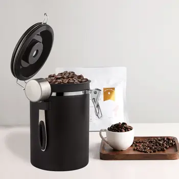 

1800ML Stainless Steel Airtight Coffee Container Storage Canister Set Coffee jar Canister With Scoop For Coffee Beans Tea