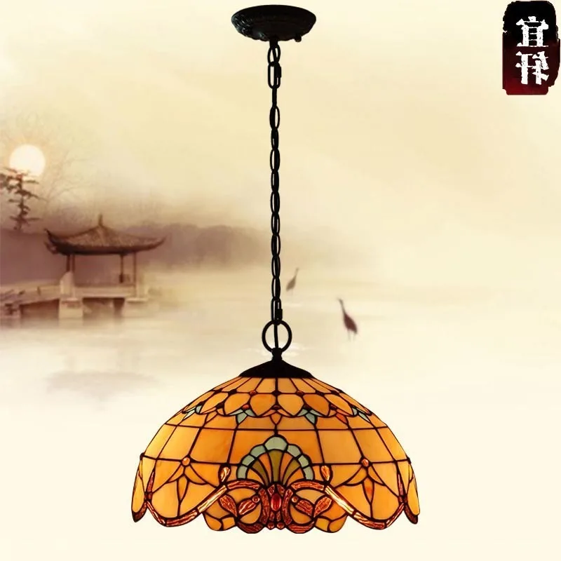 

European Baroque Single Head Iron Chandelier Lamp Balcony Bedroom Living Room Warm Vintage Chandeliers 1609c luminaire suspendu