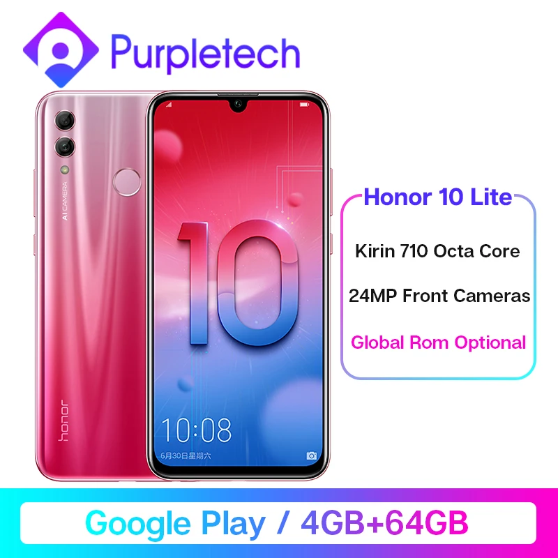 Global ROM Honor 10 Lite Smartphone 4GB /64GB Kirin 710 Octa Core 6.21