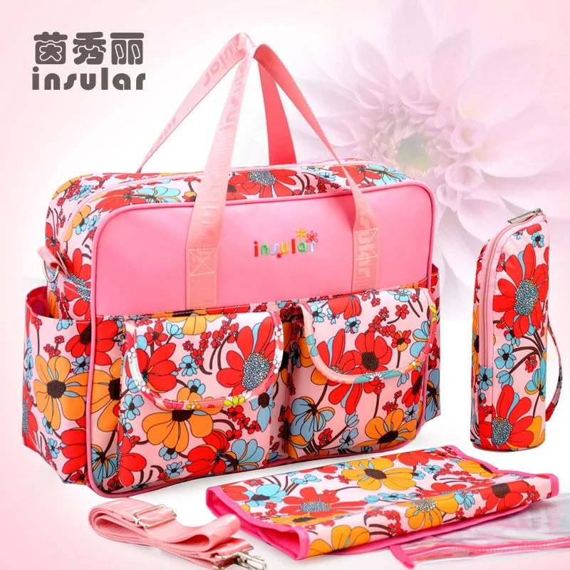 

Diaper Bag Shoulder Messenger Waterproof Mummy Bag Multi-functional Large Capacity Mother Baby Bag Maternity Bag Baby Bag Set