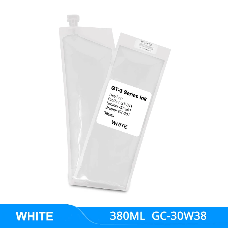380ml White GT-3 DTG чернила для текстиля Замена чернильная коробка для брата GT-341 GT-361 GT-381 GT3 серии швейный принтер(6 видов цветов на выбор - Цвет: 380ml White