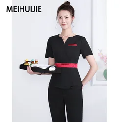 Esthetic uniform Summer short sleeve spa uniform beautician uniforms beauty work clothes salon uniform women's spa clothing