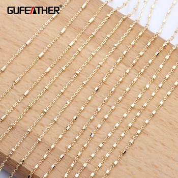 

GUFEATHER C103,jewelry accessories,18k gold plated,0.3 microns,diy chain,hand made,diy bracelet necklace,jewelry making,3m/lot