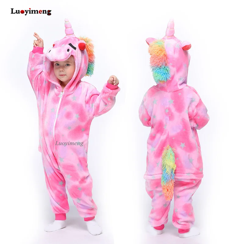 Pigiama unicorno per ragazze Star Rainbow Kigurumi tutina bambini Animal  Panda pigiama ragazzi Costume bambini pigiama Baby Sleepwear - AliExpress