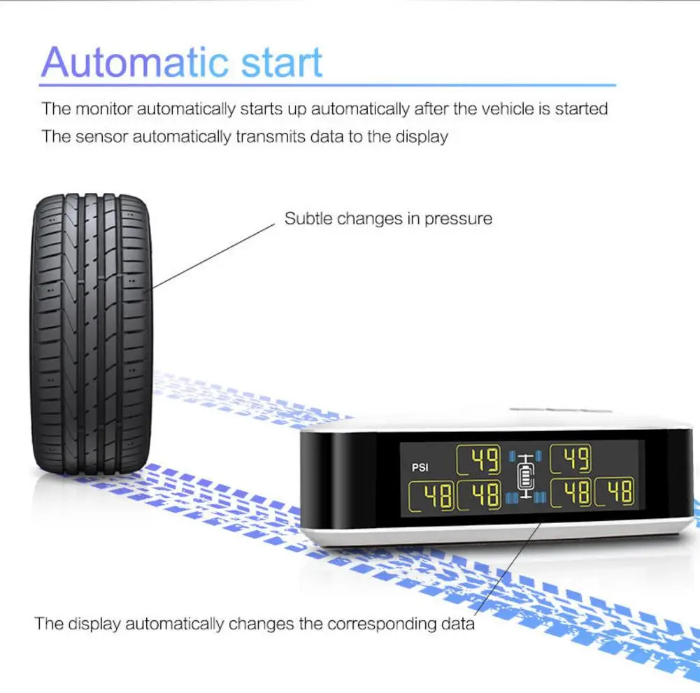 TPMS U8T беспроводная система контроля давления в шинах для автомобиля пикапа в режиме реального времени сигнализация давление температура ЖК-дисплей