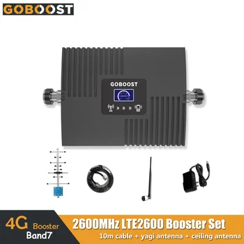 

GOBOOST Signal booster 4G LCD Display Amplifier Cellular Signal Amplifier LET2600MHz Band7 65dB Gain Mini Repeater Full set